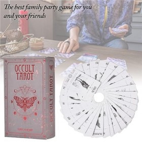 78 cartes de tarot cachées - Jeu de société - Loisirs - Tarot rétro - 10 x 6,2 cm