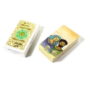Mara Luna Tarot Jeu de 78 cartes de tarot nostalgiques et amusantes avec guide et chiffon de tarot 10 x 6,2 cm