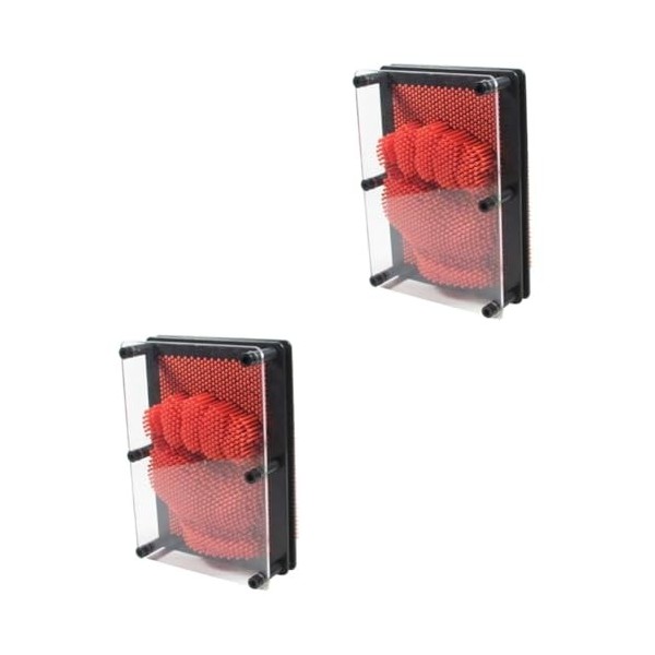 Toyvian 3 Pièces Jouets Métal Argent Jouet Pin Art Board Pin Sculpture Classique Pin Art Jouet pour Sculpture 3D Carré Stéréo