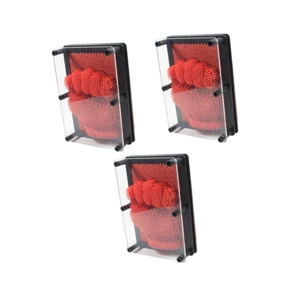 Toyvian 3 Pièces Jouets Métal Argent Jouet Pin Art Board Pin Sculpture Classique Pin Art Jouet pour Sculpture 3D Carré Stéréo