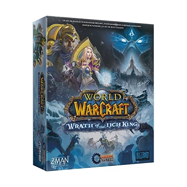 PANDEMIC Z-Man Games, World of Warcraft : Wrath of The Lich King - System, Jeu coopératif, Age : 14+, 1 à 5 Joueurs, 60 Minut