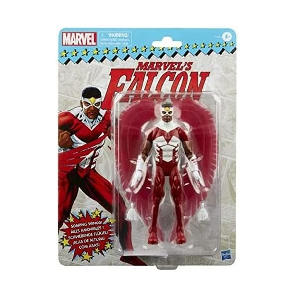 Hasbro Arvel Legends Series Marvel’s Falcon 15-cm Retro Packaging Action Figure Toy, 3 Accessories F5882