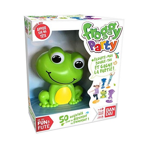 Bandai Funs & futés-Froggy Party société-Jeu dambiance interactif pour la Famille et Les Enfants, ZZ06207