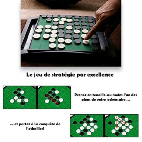 Bandai Othello société-Jeu de stratégie et de réflexion-2 joueurs-15/20min-dès 7 ans-MH80048, MH80048