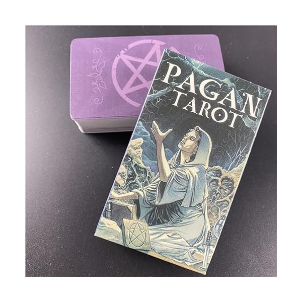Tarot païen, carte de méditation guidée cinq étoiles, jeu de 78 jeux de tarot, jeu de divination coloré brillant pour les ama