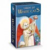 Jeu de cartes de tarot des chats blancs - Cartes de tarot anglais avec guide et chiffon de tarot pour débutants - 78 - 10 x 6