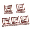 Toyvian 25 Pièces Jouets Stables Petite Cage en Plastique pour Animaux Cages Animaux De La Ferme Clôture De Mini Jouets Modèl