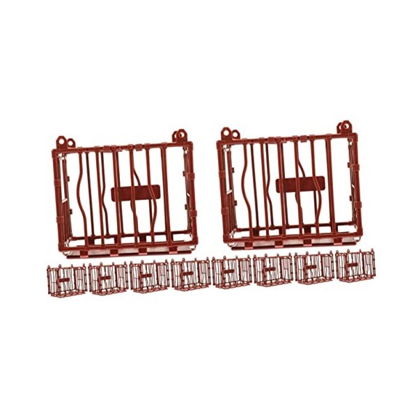 Toyvian 25 Pièces Jouets Stables Petite Cage en Plastique pour Animaux Cages Animaux De La Ferme Clôture De Mini Jouets Modèl