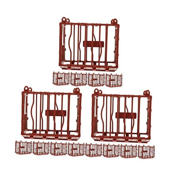 Toyvian 25 Pièces Jouets Stables Petite Cage en Plastique pour Animaux Cages Animaux De La Ferme Clôture De Mini Jouets Modèl