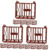 Toyvian 25 Pièces Jouets Stables Petite Cage en Plastique pour Animaux Cages Animaux De La Ferme Clôture De Mini Jouets Modèl