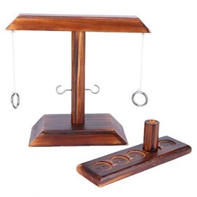 SNOEMWU Ensemble de Jeu de Lancer, Jeux interactifs de Jouet de tir de Crochet en Bois, pour Le Divertissement dintérieur No