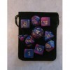 Cosmic Purple / Blue RPG D&D Dice Set: 7 + 3d6 - 10 polyhedral die plus bag!