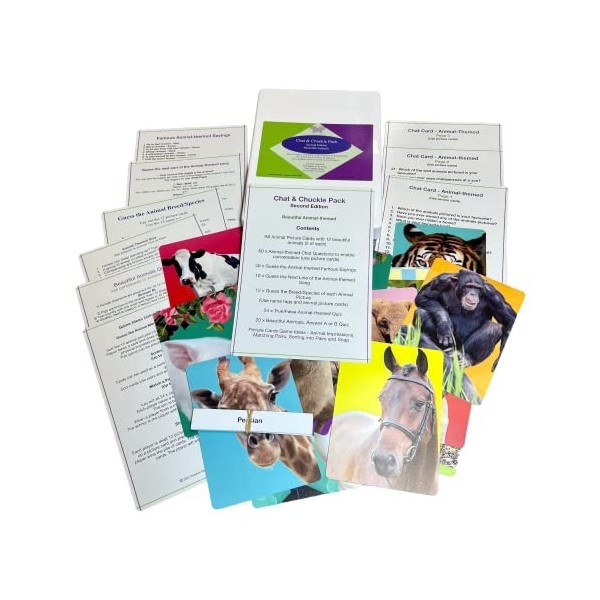 Chat & Chuckle Pack Second Edition Beautiful Animals - Réminiscence, invites de conversation, jeux - Pack Compendium dactivi