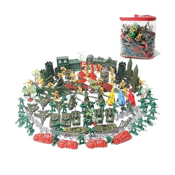 URFEDA Soldat Militaire Jouet, 113 Pcs Militaire Figurines Set Figures Action Army Ensemble Soldat Plastique Figurine Militai