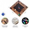 Fafaherr Jeux de Cubes Shut The Box Jeu, fermez la boîte Jeu de Cubes 2-4 Joueurs Jeu de Cubes en Bois avec 8 Cubes brettspie