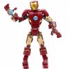 OBLRXM Figurine Iron-Man, Iron-Man Mech Armor, Avengers L’Armure Articulée d’Iron-Man, Figurine Collectionner, Building Kit, 