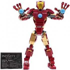 OBLRXM Figurine Iron-Man, Iron-Man Mech Armor, Avengers L’Armure Articulée d’Iron-Man, Figurine Collectionner, Building Kit, 