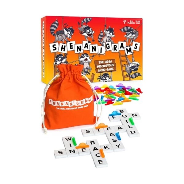Happy Yeti SHENANIGRAMS – Le jeu de mots méga espiègles | 2 à 6 joueurs, à partir de 8 ans | Un jeu de fête familiale super a