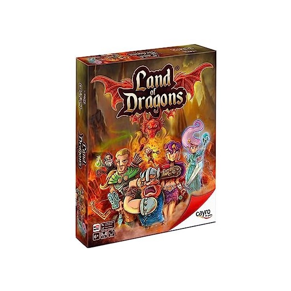 Cayro - Jeu de société Land of Dragons - Voyagez dans Le Monde des Dragons ! - Amusant et éducatif pour la Famille - Développ
