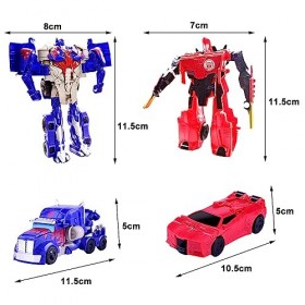 FISAPBXC Figurine de Tra*nsfo*rmers, 2PCS Robot de Voiture déformé, Optimus Prime, Optimus Prime, Dark Commander pour of Cade