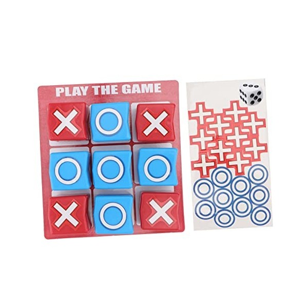 Toyvian 2 Ensembles XO Échecs -Jeu De Société dorteil Jeu De Société Interactif Familial Jouet De Jeu De Société Jeu De Tabl