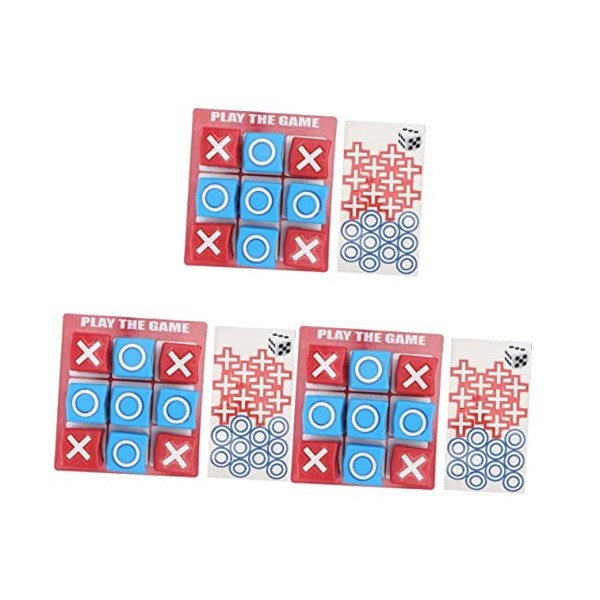 Toyvian 2 Ensembles XO Échecs -Jeu De Société dorteil Jeu De Société Interactif Familial Jouet De Jeu De Société Jeu De Tabl