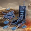 JuanKidbo Jouet de tank et 6 jouets de véhicule de larmée moulés sous pression et 8 figurines de soldat, jouets de larmée a