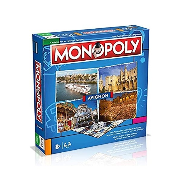 Winning Moves - Monopoly Avignon - Jeu de société - Jeu de Plateau - Version française