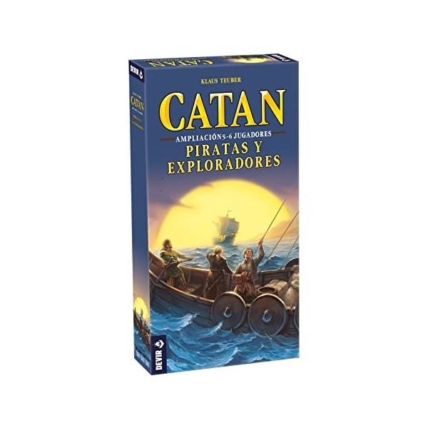 Devir - Catan, Pirates et Explorateurs, Jeu de société BGPIR56 - Extension pour 5 et 6 Joueurs