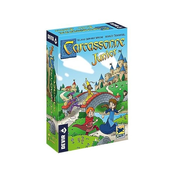 Devir - Carcassone Junior, Jeu de société, Jeu de société en Famille, Jeu de société 4 Ans, Amusant et créatif BGCARJTR 