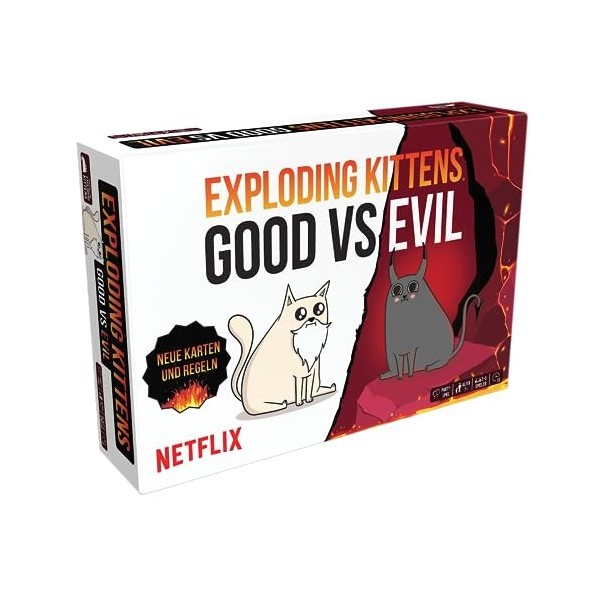 Asmodee- Jeu, EXKD0027, Multicolore, coloré, d. Exploding Kittens – Good vs Evil