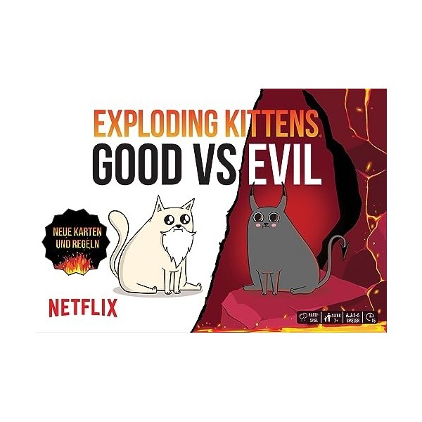 Asmodee- Jeu, EXKD0027, Multicolore, coloré, d. Exploding Kittens – Good vs Evil