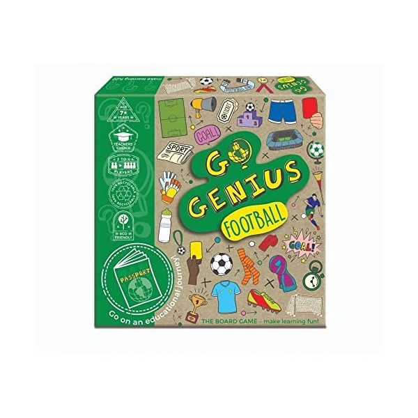 Go Genius Football - Educational Board Game Supporting Key Stage 1 & 2 Learning, Suitable for 7+ Years