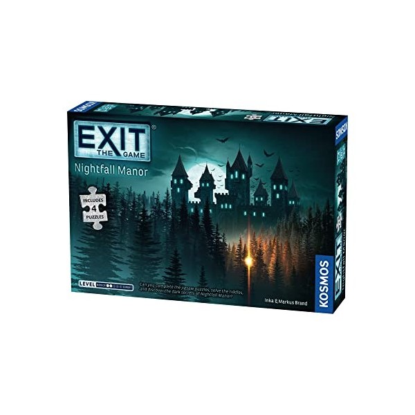 Thames & Kosmos 692880 | EXIT Manoir de Nuit | 4 Puzzles différents à compléter | 1 à 4 Joueurs | À partir de 10 Ans