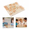 Jeu Société Montessori pour Enfants Jeu Stratégie Échiquier en Bois Jouet dapprentissage Précoce Échecs Volants pour Enfants