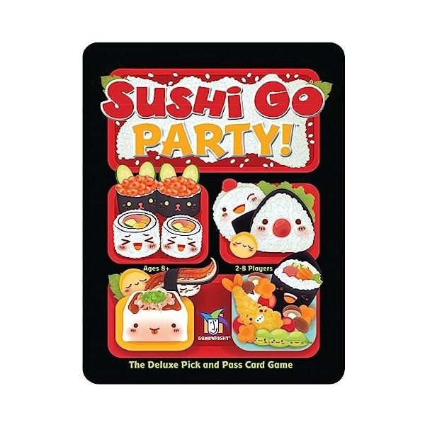 Gamewright , Sushi Go Party Game , Card Game , Ages 8+ , 2-8 Players , 20 Minutes Playing Time