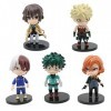 Simmpu Academia Figurines,5PCS Academia Mini Figurines Kit,Kawaii Anime Figures,Décorations de Gâteaux,Décorations de Voiture