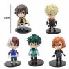 Simmpu Academia Figurines,5PCS Academia Mini Figurines Kit,Kawaii Anime Figures,Décorations de Gâteaux,Décorations de Voiture