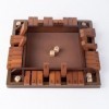 Fafaherr Jeux de Cubes Shut The Box Jeu, fermez la boîte Jeu de Cubes 2-4 Joueurs Jeu de Cubes en Bois avec 8 Cubes brettspie