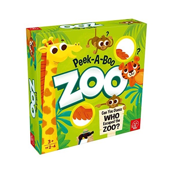 ROO Games Peek-A-Boo Zoo - Soyez Le Premier à découvrir lanimal manquant - à partir de 3 Ans - Un Jeu de société pour Les To