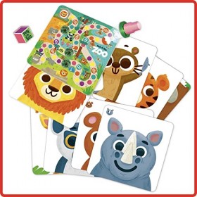 ROO Games Peek-A-Boo Zoo - Soyez Le Premier à découvrir lanimal manquant - à partir de 3 Ans - Un Jeu de société pour Les To