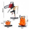 Simmpu Chainsaw Figurines,3PCS Chainsaw Mini Figurines Kit,Kawaii Anime Figures,Décorations de Gâteaux,Décorations de Voiture