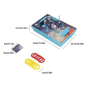 CHICIRIS Ensemble de Jeu de Cercle en Bois, Améliore la Coordination et Le Plaisir avec Boîte de Rangement pour 2 Joueurs Je