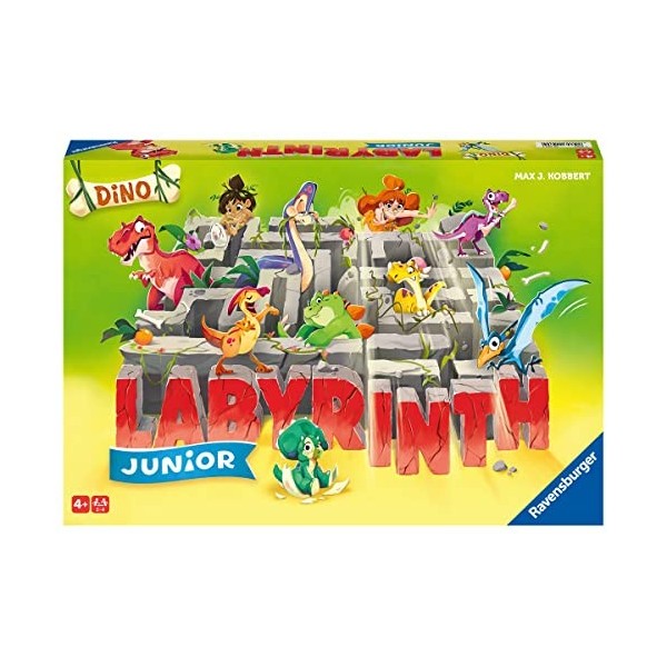 Ravensburger® 20980 - Dino Junior Labyrinth - Familienklassiker für Die Kleinen, Spiel für Kinder AB 4 Jahren - Gesellschafts