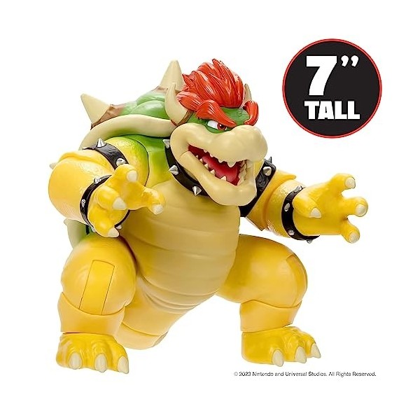 Super Mario Movie 7”/ 17.5cm Fire Breathing Bowser Figure