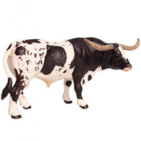 PRATYAHARA Plastique Longhorn Bull Bovins Animaux Figurines daction Statique Mignon Modèle Collection Vache Modèle pour