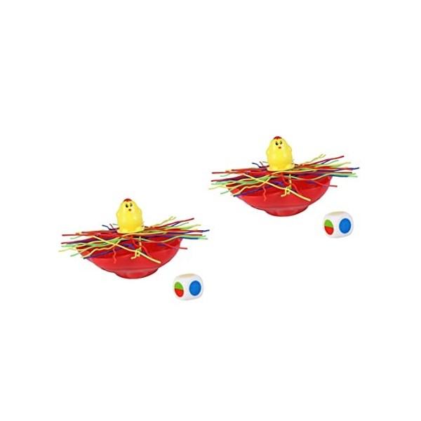 SAFIGLE 3 Pièces Table De Jeu Jouets De Couleur Jeu De Cueillette pour Enfants Équilibre des Parents Nouilles De Poulet De Ta