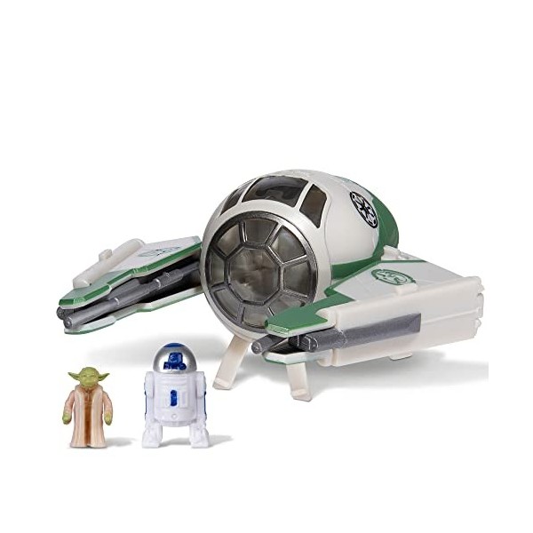 Bizak Star Wars Nave 8 cm Jedi Starfighter Yoda, avec 2 Figurines 62610008 