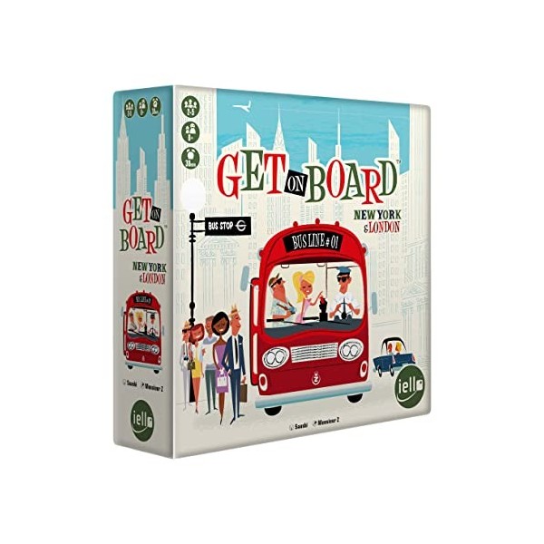 IELLO | Montez à Bord | Jeu de société | À partir de 8 Ans | 2 à 5 Joueurs | Temps de Jeu de 30 Minutes, Multicolore, CSGGETB