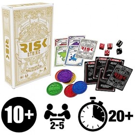 Risk Strike, Jeu de Cartes et de dés, Jeu de Cartes de stratégie Rapide pour 2 à 5 Joueurs, Environ 20&nbsp;Min. Jeux pour la Fami